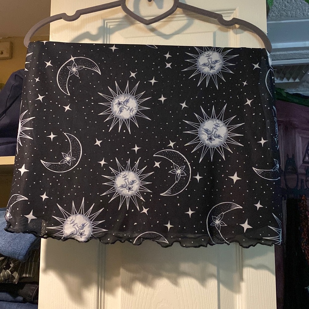 Celestial Print Mini Skirt from Shein